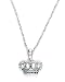 Juicy Couture Jewelry Pave Crown Wish Necklace Silver