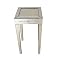 Floral Mirrored Side Table - Square