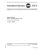ISO 234-2:1982, Files and rasps - Part 2 : Characteristics of cut