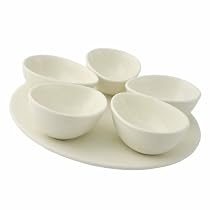 Nigella Lawson Living Kitchen Appetiser/Dip Bowl Set/5 Cream