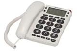 DORO PhoneEasy 312ci - T&eacute;l&eacute;phone filaire avec identification de l'appelant - Touches extra-larges - blanc