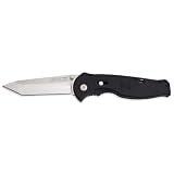SOG Specialty Knives & Tools FSAT8-CP Flash II Tanto Knife with Straight Edge Assisted Folding 3.5-Inch Steel Blade and GRN Handle, Satin Finish