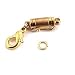 Gold Magnetic Jewelry Clasp with Safety Snap