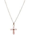 Pack of 4 October Birthstone Cubic Zirconia Cross Pendant Necklaces 0.5 #14580