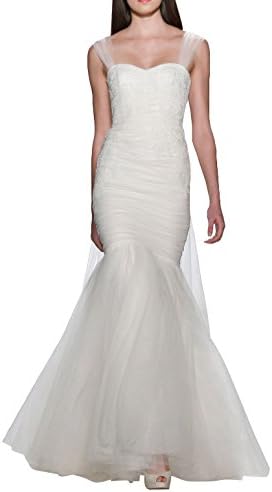 DAPENE® Women's New Strap Mermaid Sweep Beach Bridal Gown Wedding Dress