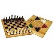 12" Wood 2-in-1 Traditional Chess & Chinese Checkers Set