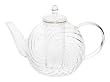 BonJour Glass Teapot 33.8-Ounce Swirl Round with Glass Infuser