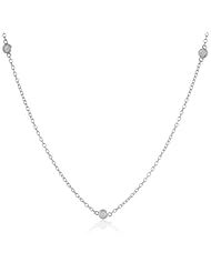 DiAura Sterling Silver White Diamond-Accent Necklace, 18"