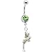 Peridot Green Jeweled Magical Fairy Belly Ring