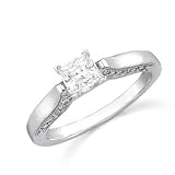 0.25 Carat VS2 - GIA Certified Diamond Solitaire Engagement Ring on 14k White Gold