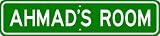 AHMAD ROOM SIGN - Personalized Gift Boy or Girl, Aluminum