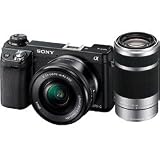 Sony NEX6L/B2BDL 16.1 MP Compact System Camera with 16-50mm Power Zoom Lens and 55-210mm Lens (Black)