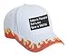SABER IS THEATRE FOIL IS ART EPEE IS TRUTH Adult White Hat with Red Flames FIRE