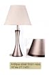 Set of Two Antique Silver Finish Vase Style Table Lamps