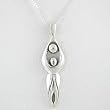 Lunar Goddess in Sterling Silver on a 16" Box Chain, #8499