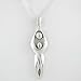 Lunar Goddess in Sterling Silver on a 16" Box Chain, #8499