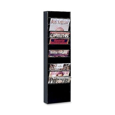Image of Buddy Products 11 Pocket Display Rack, Steel, 14.2 x 36.375 x 9.75 Inches, Black (0812-4)