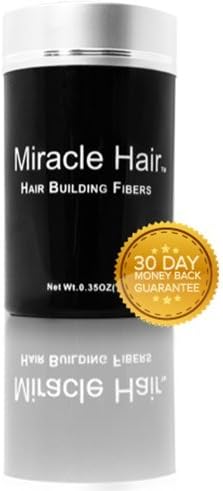 Miracle Hair Building Fibers: Full Head of Hair 60 Seconds or Less! (25g, Black)