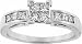 14K White Gold 0.53ctw Diamond Engagement Ring