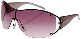 JLO by Jennifer Lopez Rimless Shield Sunglasses (Violet), O/S, SH.GUN, 66367867