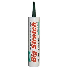 Sashco 10024 10.5oz Sashco Sealants Pine Green Big Stretch Water Based Caulk & Seal, 10.5-Ounce
