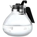 Medelco  12-Cup Glass Stovetop Whistling Kettle