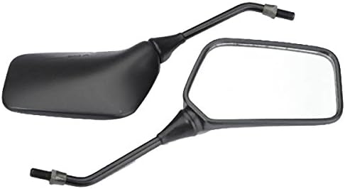 One Pair MotorToGo Black Plastic Motorcycle Rear View Side Mirrors for 2014 Honda Grom 125