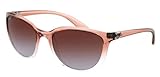 Ray-Ban RB4167 Emma Cateye Sunglasses 59 mm, Non-Polarized, Light Brown Top Transparent/Brown Gradient Violet