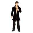 Adult Halloween Costume Black Deluxe Zorro Outfit with Cape for Men Patented Muscle Chest Design