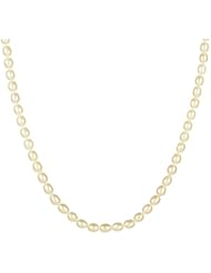 7-8mm White Freshwater Cultured Rice Pearl Endless Necklace 100"