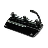 IMAGE OF Master Adjustable 32-Sheet 3-Hole Punch, 9/32 Inches Punch Heads for Convenient 2 or 3-Hole Punching, Black (MAT5335B)