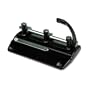 Master Adjustable 32-Sheet 3-Hole Punch, 9/32 Inches Punch Heads for Convenient 2 or 3-Hole Punching, Black (MAT5335B)
