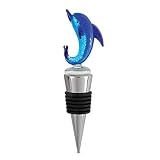 Dolphin Stopper Glass Clear And Blue