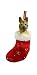 Santa's Little Pals German Shepherd Stocking Christmas Ornament