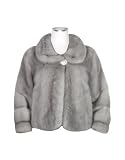 Forzieri Gray Cropped Mink Fur Jacket