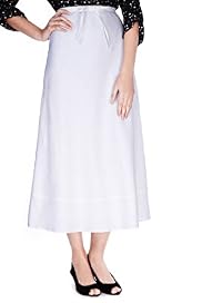 Linen Blend A-Line Plain Long Skirt