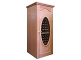 IMAGE OF 250 Napoleon Oak Wine Cooler Cabinet with Oval Beveled Glass White Wash