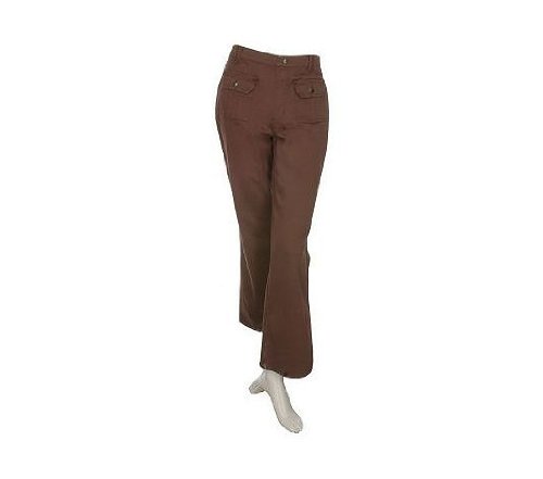 Denim & Co Modern Waist Stretch Rain Wash Flat Front Jeans Pull On Style product image