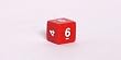 16mm Opaque Dice w/ Numbers 1-6, Red w/ White
