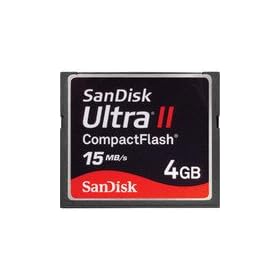 O SanDisk O - Card - CompactFlash - Ultra II - 4GB - SanDisk - Sold As Each