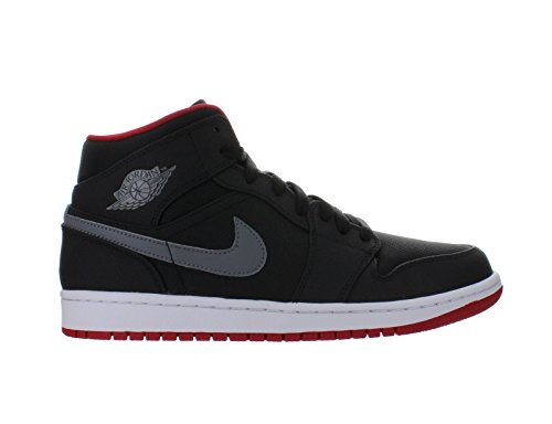 Nike Air Jordan 1 Mid Black White Mens Trainers - 554724-004