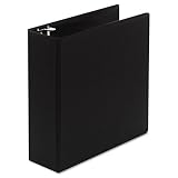 Basic Vinyl D-Ring Binder, 4In Capacity, Black
