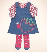 3 Piece Petit Bebe Cotton Rich Reversible Pinafore Outfit