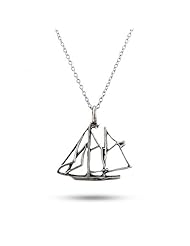 Sterling Silver Schooner Boat Pendant