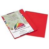 PACP9909 Construction Paper,Acid Free,9x12,50 Sh/PK,Holiday Red