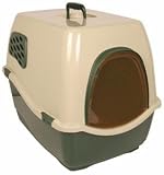 Katzentoilette Bill 1 F,Haube,Tuer&Filter bordeaux/creme