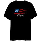 Tupac - Us Flag Male Names Mens T-Shirt (Black, Sizes X-Small - XXX-Large)