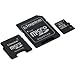 Kingston 3-in-1 MicroSD 4GB Transflash Card w/ Adapters