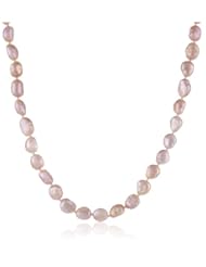Sterling Silver Freshwater Cultured Baroque Pearl Necklace 16"