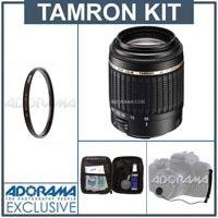 Tamron 55-200mm f/4.0-5.6 DI-II LD Macro Ultra Compact AF Lens Kit. for Nikon Digital SLRs - USA Warranty -. with Tiffen 52mm UV Filter, Lens Cap Leash, Professional Lens Cleaning Kit